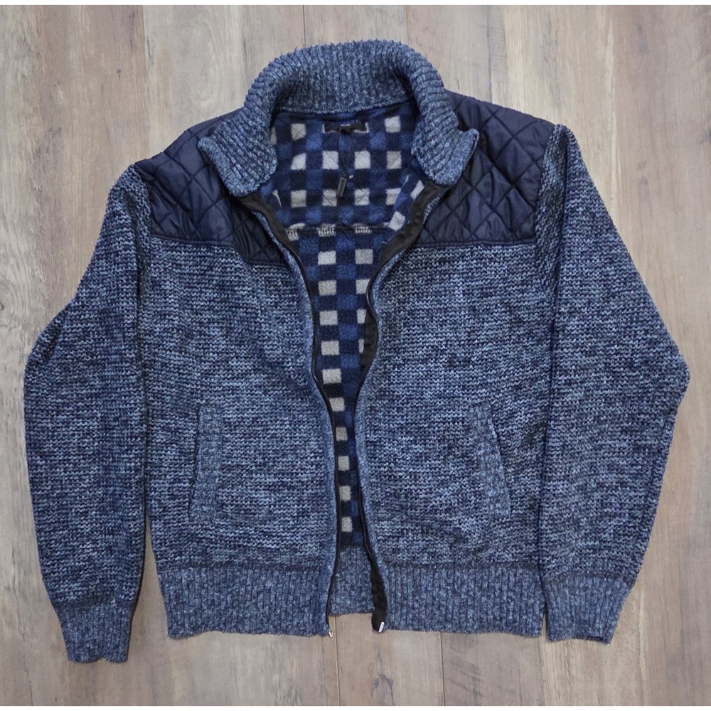 Gioberti Blue Full Zip Jacket With Blue Checkered Sherpa Lining Size Youth 14
